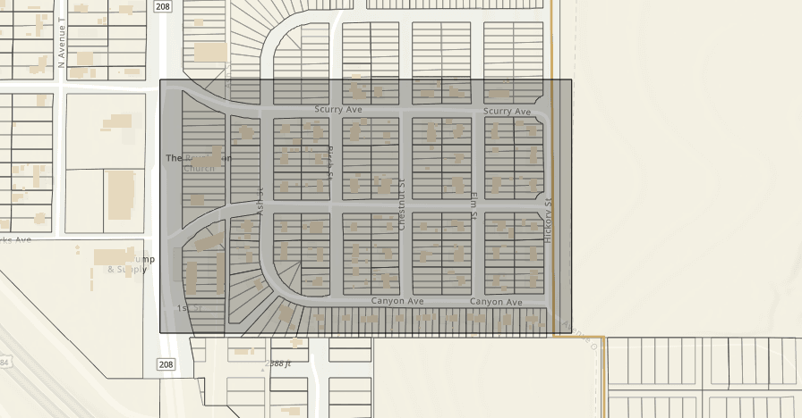 Water Outage Area Map