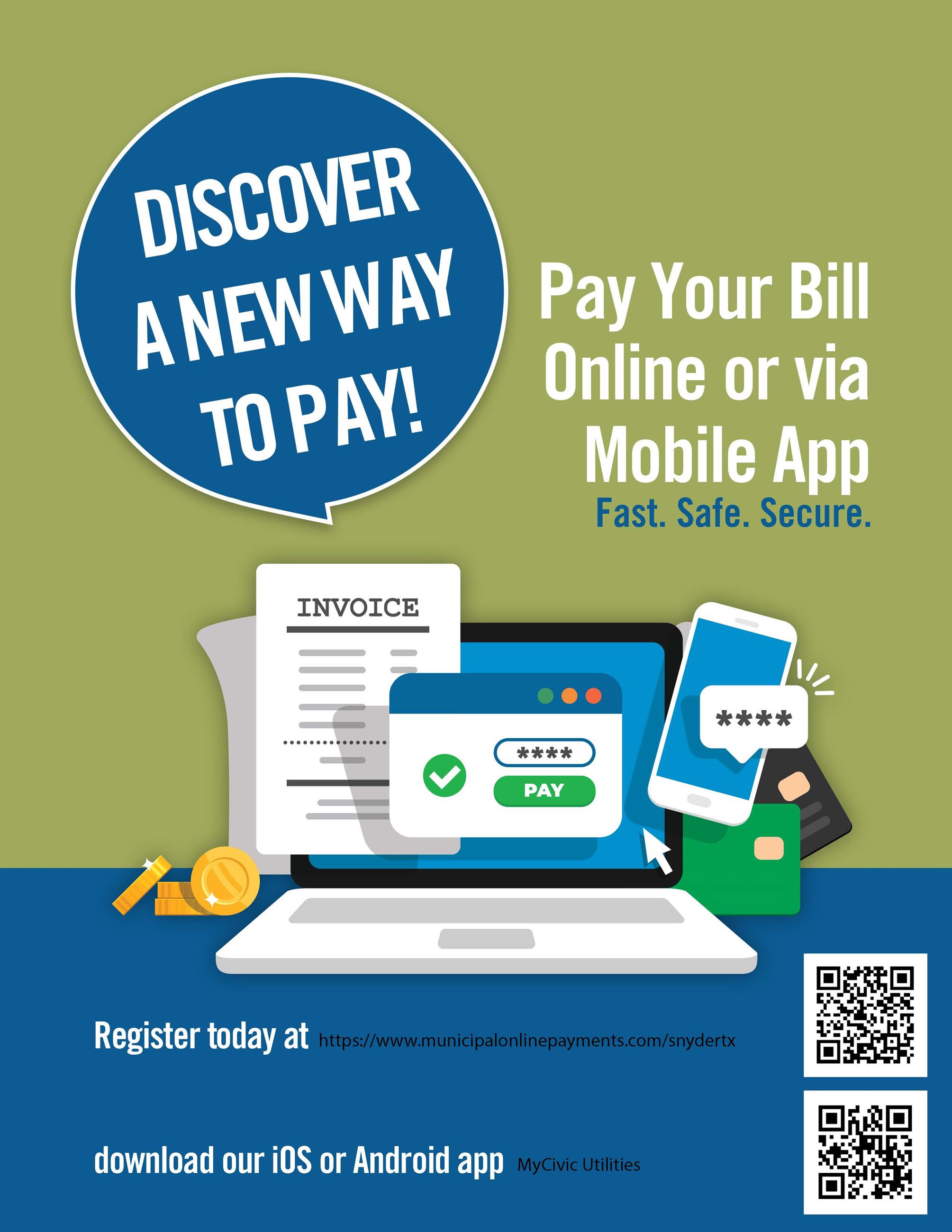 Online Payments Flyer Civic Utilities